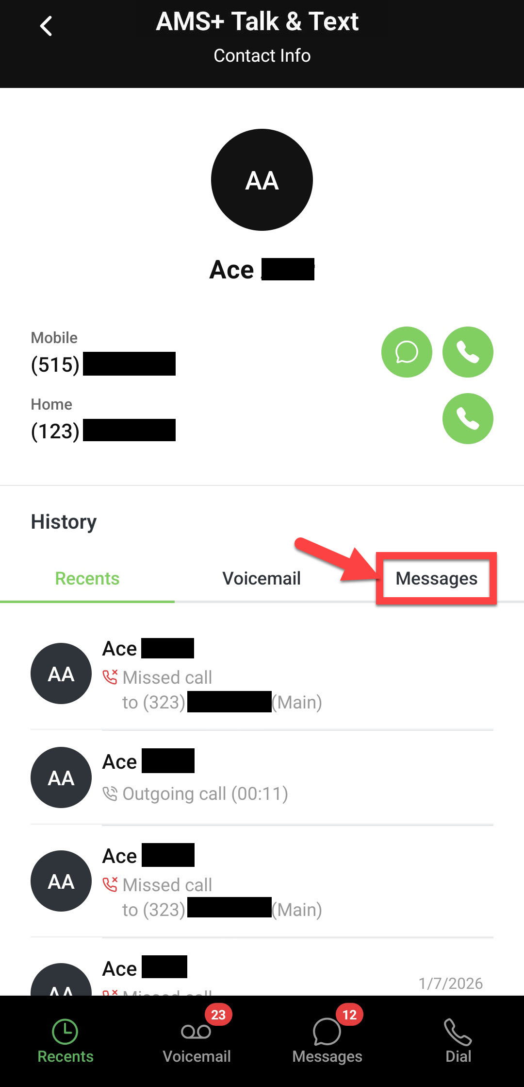 ams-plus-talk-and-text_recents-tab_all_view-contact_navigate-to-message-history.jpg